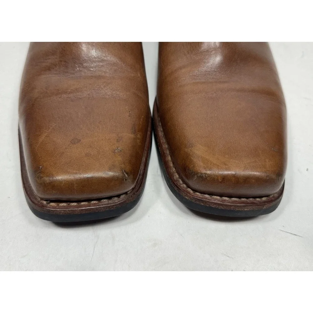 Chippewa Renegade Chelsea Boots Mens 13‎ Brown Leather Vibram Slip On Square Toe